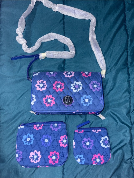 Vera Bradley Handbags - 3 Pieces - NWOT Vera Bradley -Quilted Floral Crossbody - Free Unbranded Dust Bag